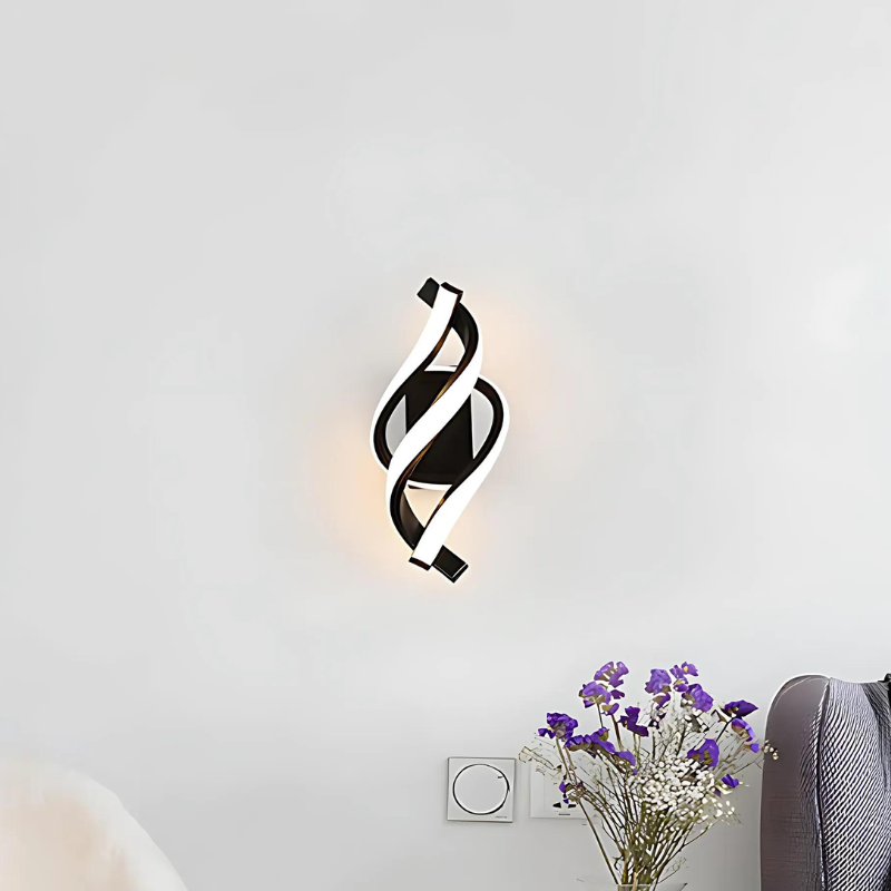 LED Wall Lamp – Modern Spiral Design Fixture for Home Office Lighting Decor