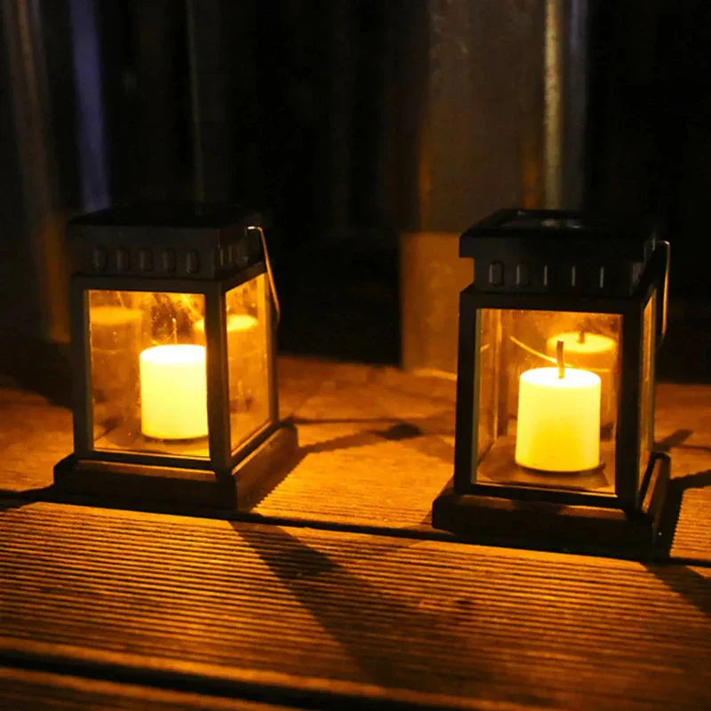 Solar Lanterns Outdoor – Weather-Resistant Flickering Lights for Garden Decor