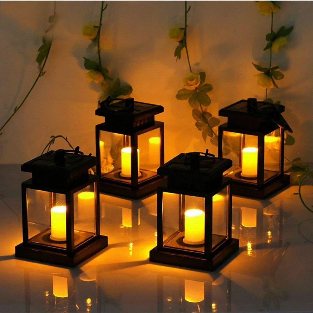 Solar Lanterns Outdoor – Weather-Resistant Flickering Lights for Garden Decor