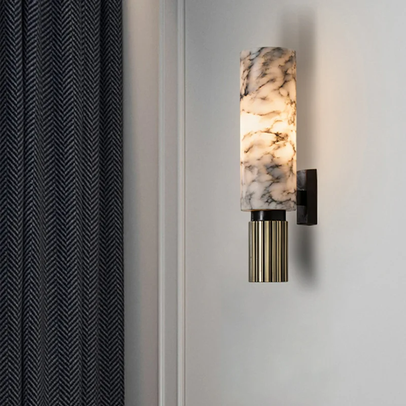 Marble Wall Sconce – Modern Indoor Lighting Fixture for Home and Office Decor