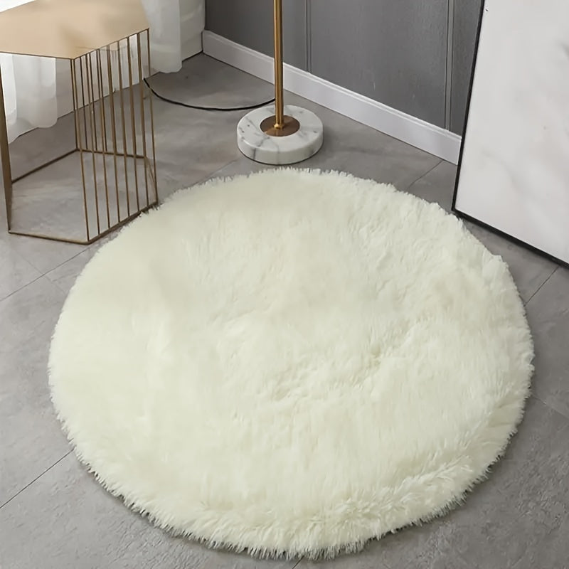 Plush Round Rug Indoor – Ultra-Soft Area Rug for Cozy Home Décor