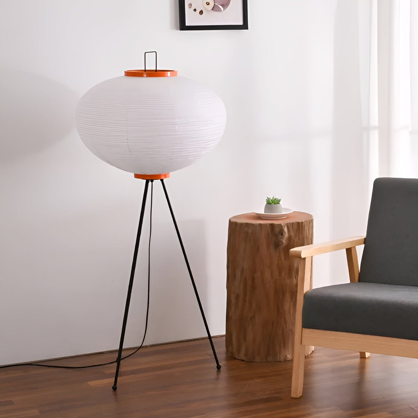 Japanese Floor Lamp – Rice Paper Light Fixture for Cozy Home Ambiance