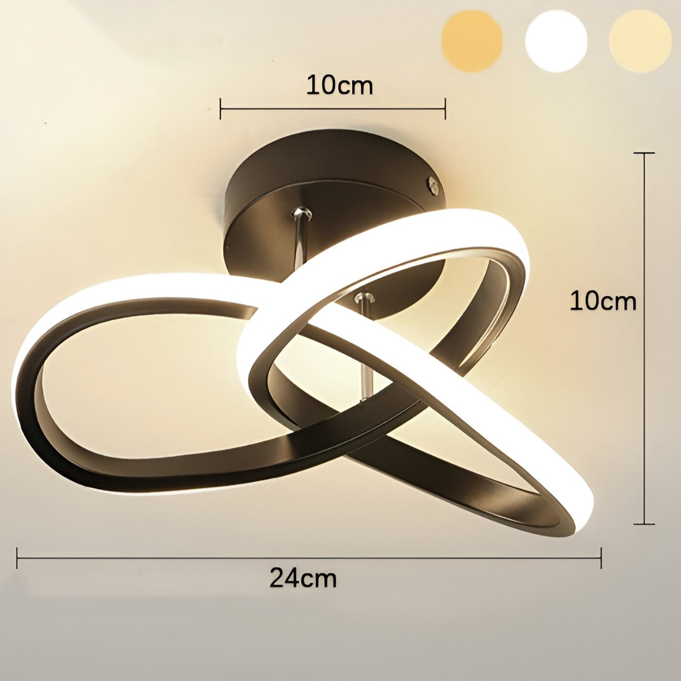 LED Chandelier Light – Elegant Swirl Design Lamp for Home Office Decor