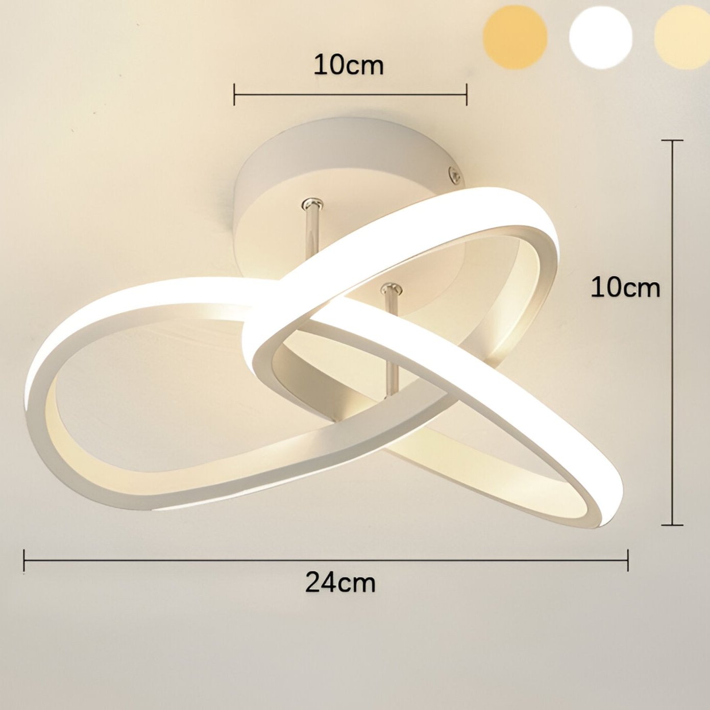 LED Chandelier Light – Elegant Swirl Design Lamp for Home Office Decor