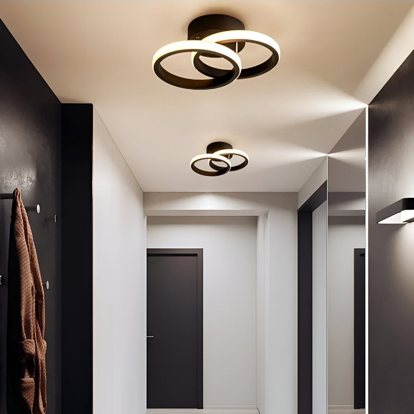 LED Chandelier Light – Elegant Swirl Design Lamp for Home Office Decor