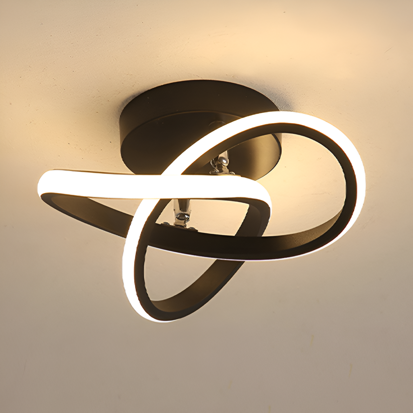 LED Chandelier Light – Elegant Swirl Design Lamp for Home Office Decor