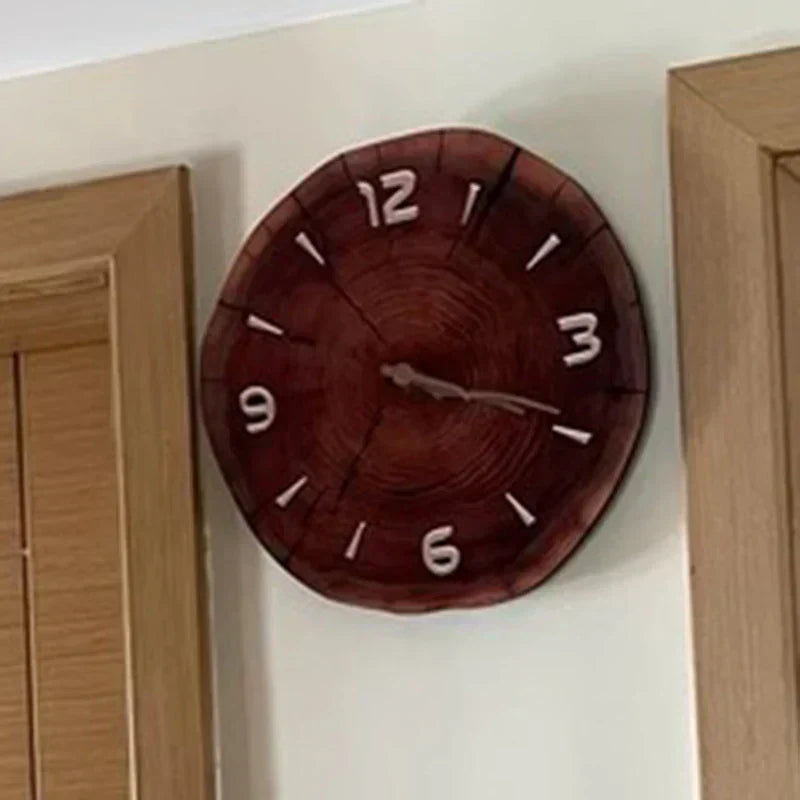 Wood Wall Clock – Natural Home Office Decor, Elegant Design for Modern Spaces