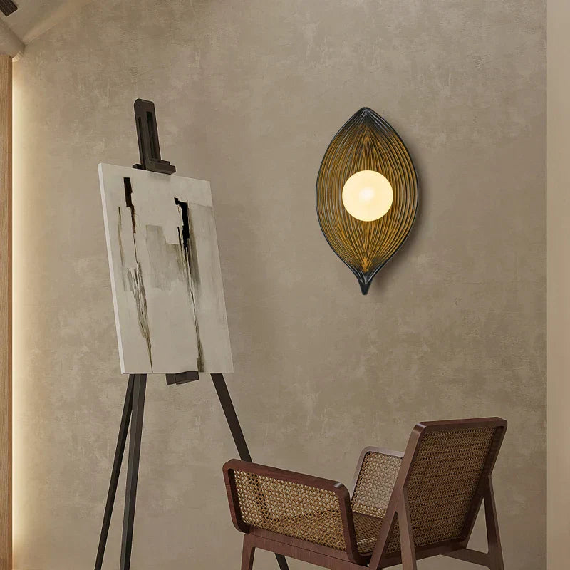 LED Wall Sconce Lamp – Eco-Friendly Leaf Design for Home Office Decor