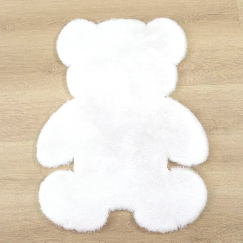 Children's Play Rug – Bear-Shaped Soft Floor Mat for Kids' Room Decor