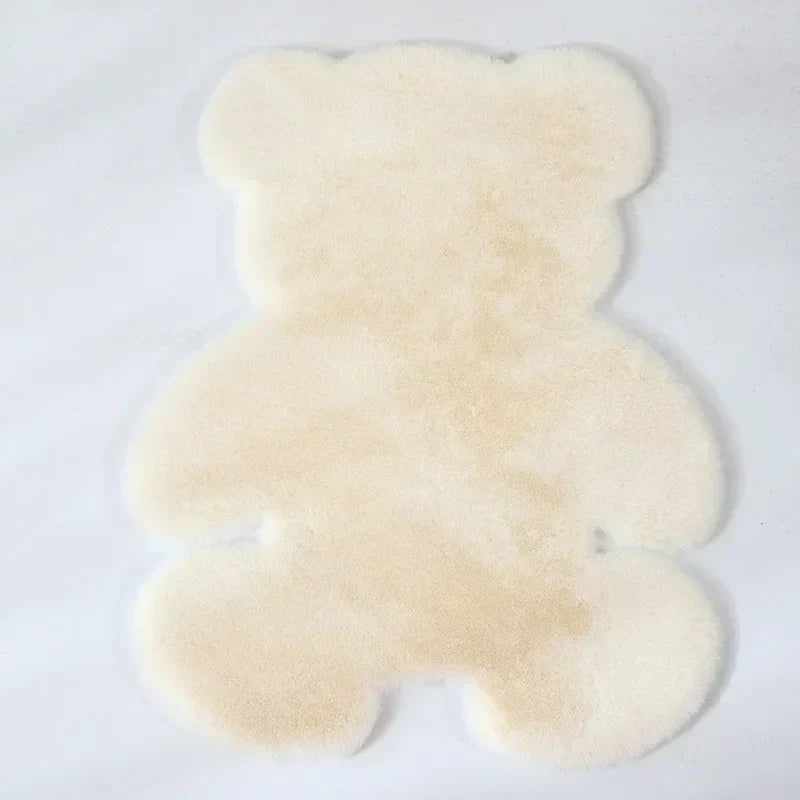 Children's Play Rug – Bear-Shaped Soft Floor Mat for Kids' Room Decor