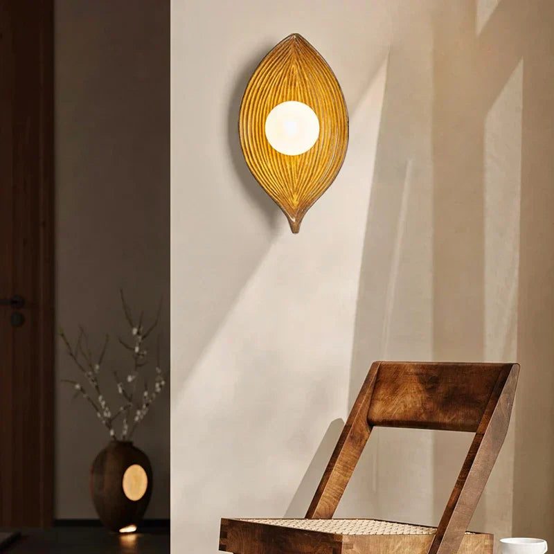 LED Wall Sconce Lamp – Eco-Friendly Leaf Design for Home Office Decor