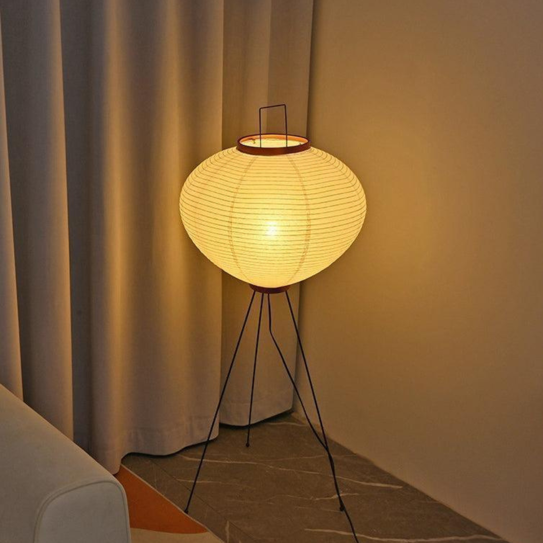 Japanese Floor Lamp – Rice Paper Light Fixture for Cozy Home Ambiance