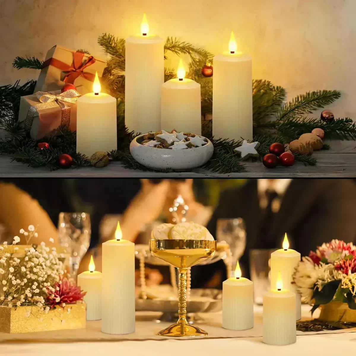 Waterproof LED Candles with Remote – Elegant Battery Operated Home Decor Lighting