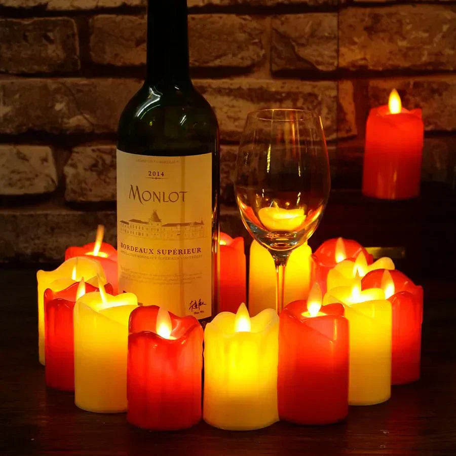 Flameless LED Candles – Elegant Indoor Decor for Birthday Parties & Events