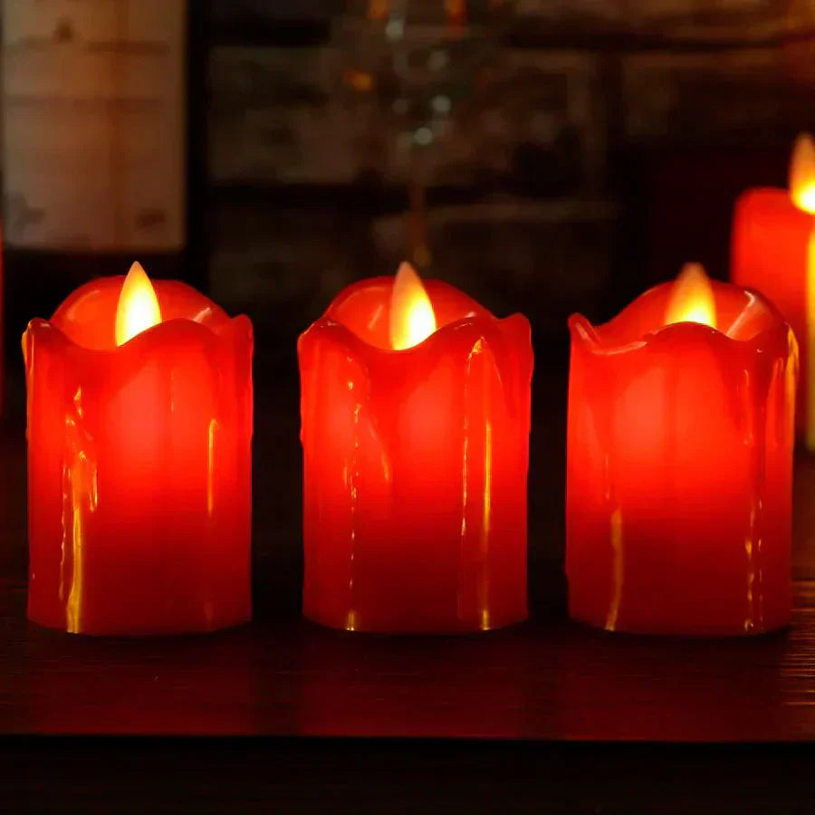 Flameless LED Candles – Elegant Indoor Decor for Birthday Parties & Events