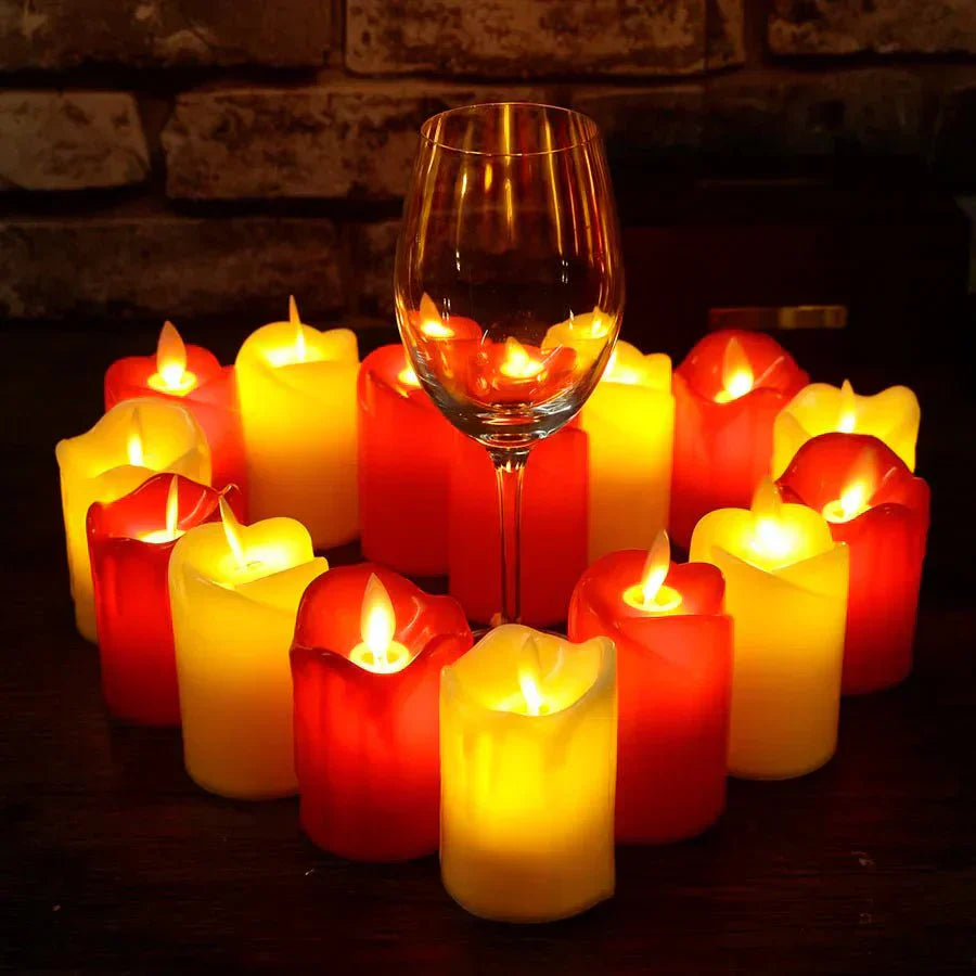 Flameless LED Candles – Elegant Indoor Decor for Birthday Parties & Events