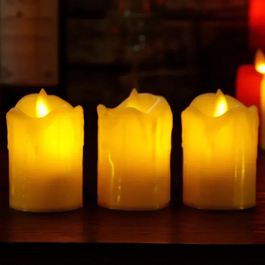 Flameless LED Candles – Elegant Indoor Decor for Birthday Parties & Events