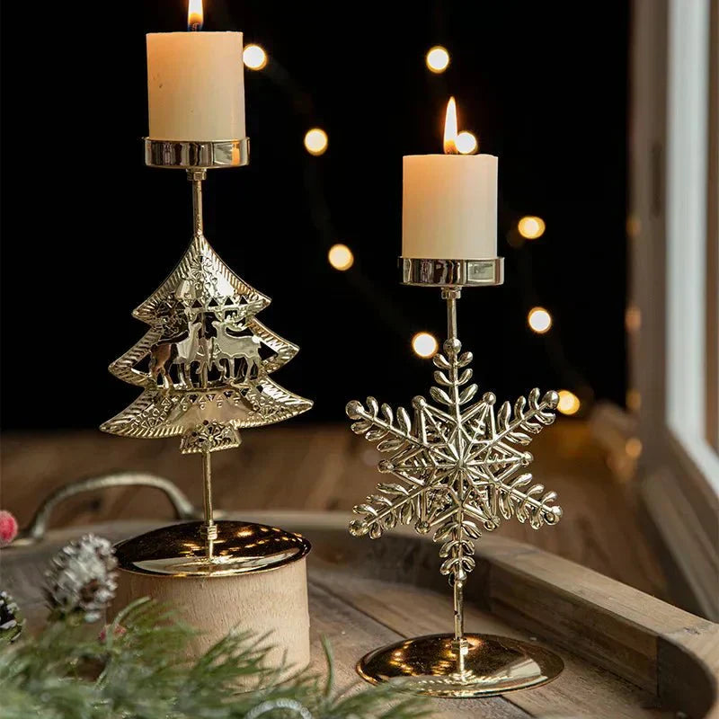 Tealight Candle Holder – Christmas Star Tree Decor for Festive Indoor Lighting