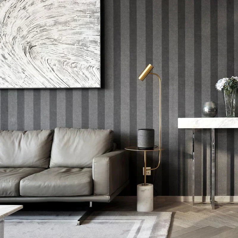 Floor Lamp with Side Table – Elegant Marble Effect Lighting for Living Room