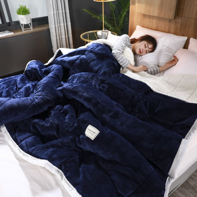 Cozy Reversible Blanket – Soft Throw for Home Office Comfort & Warmth