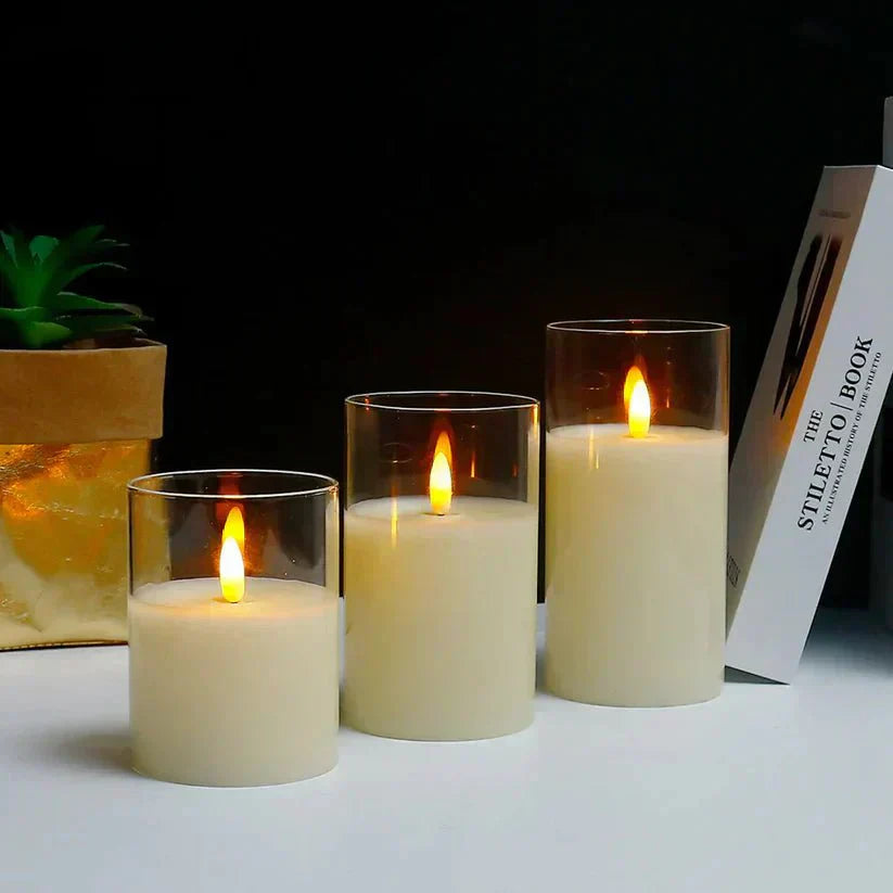 Decorative Candles for Home – Elegant Safe Flameless Candles for Office Decor