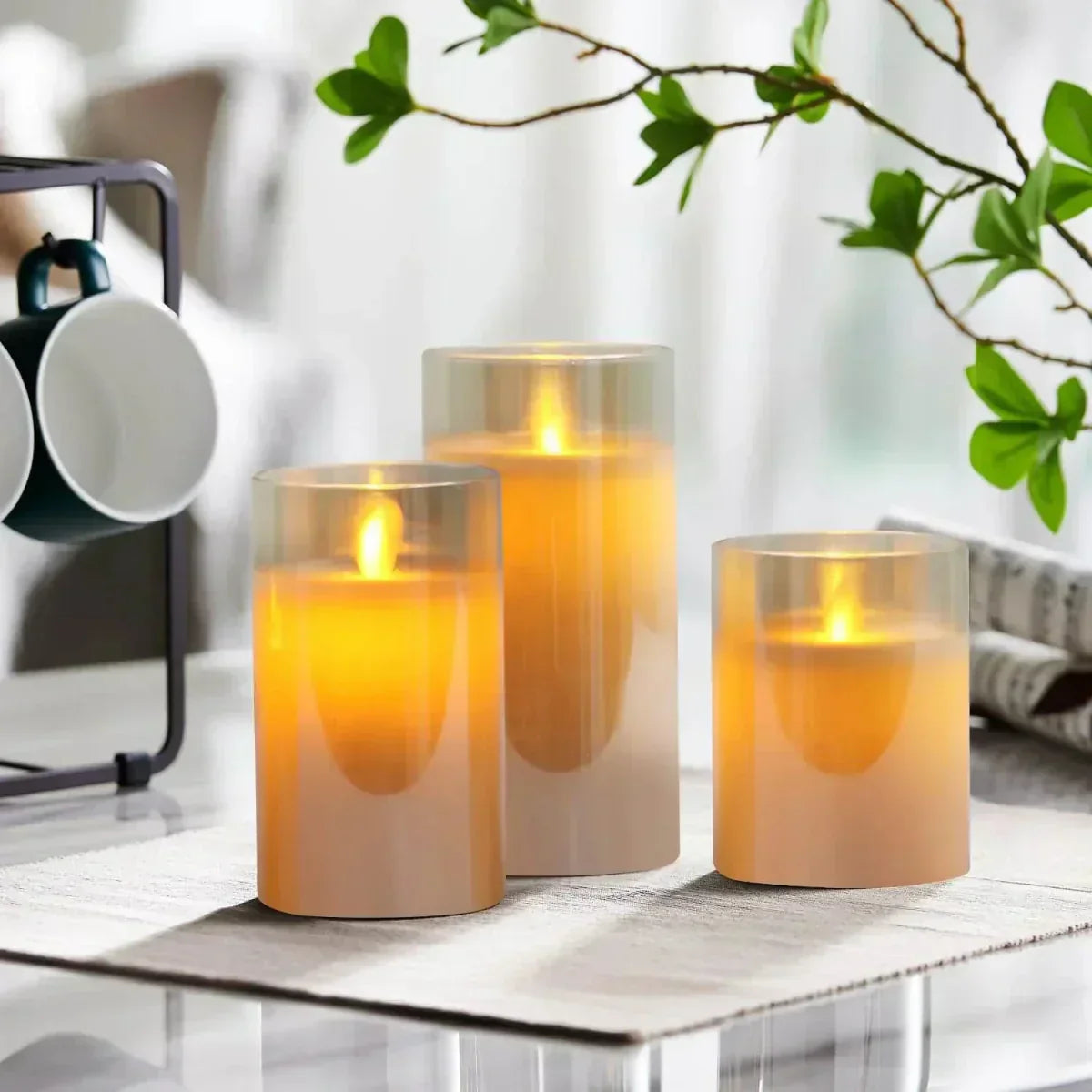 Decorative Candles for Home – Elegant Safe Flameless Candles for Office Decor