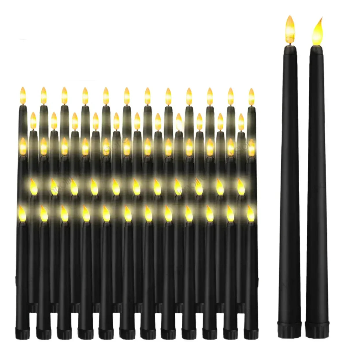 LED Candles for Halloween – Black Decorative Pointed Party & Wedding Lights