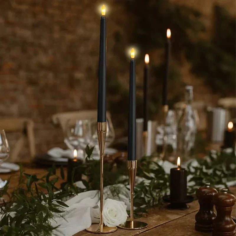 LED Candles for Halloween – Black Decorative Pointed Party & Wedding Lights