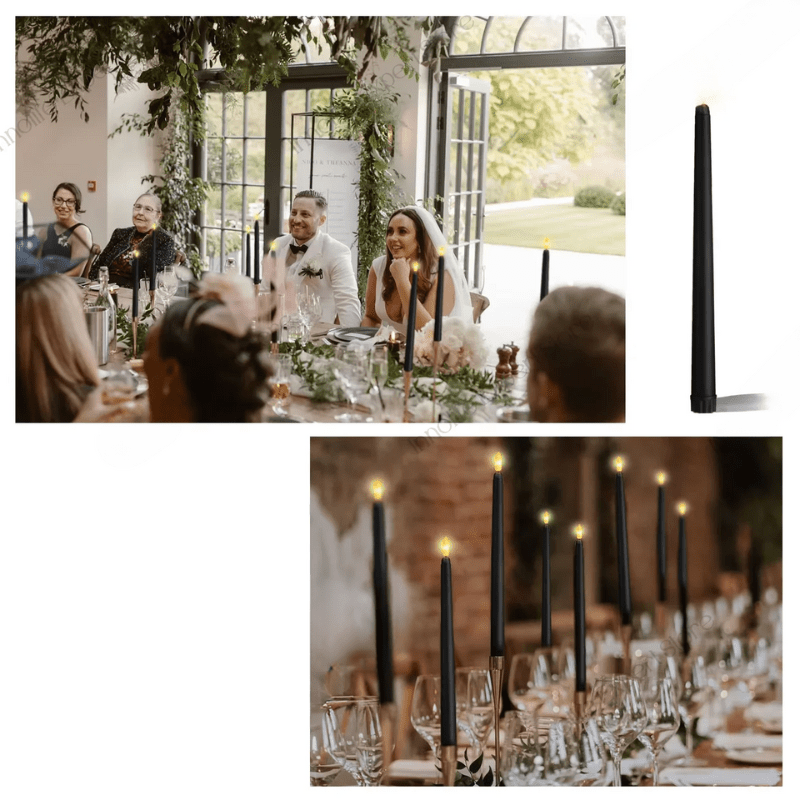 LED Candles for Halloween – Black Decorative Pointed Party & Wedding Lights
