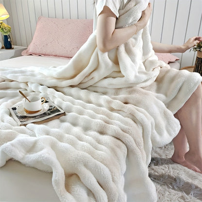 Faux Fur Blanket for Luxurious Comfort and Warmth at Home or Office