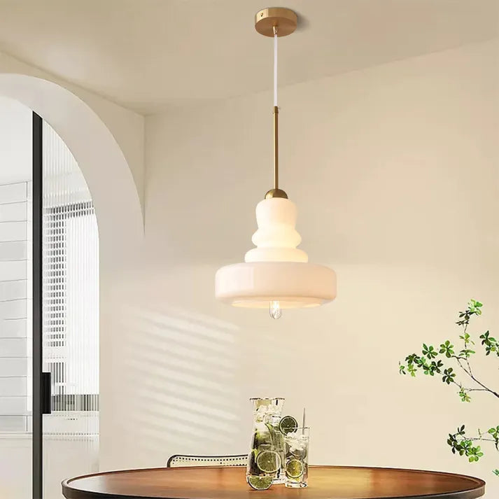 Bauhaus Pumpkin Pendant Light - Stylish Glass Fixture for Home & Office