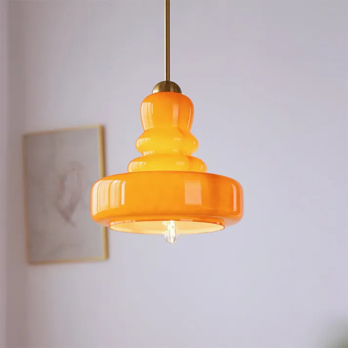 Bauhaus Pumpkin Pendant Light - Stylish Glass Fixture for Home & Office