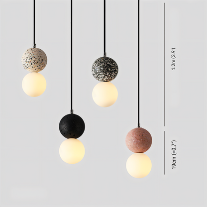 Double Sphere Pendant Light - Elegant Modern Fixture for Home & Office