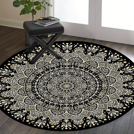 Non-Slip Mandala Area Rug for Home Decor and Office Style