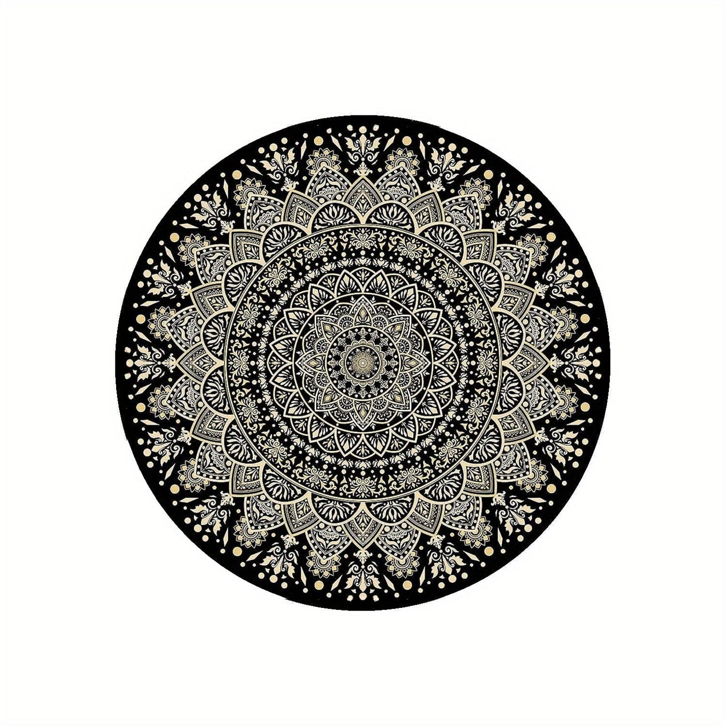 Non-Slip Mandala Area Rug for Home Decor and Office Style