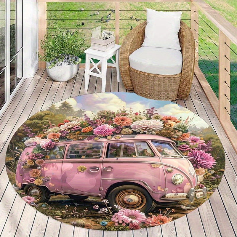 Non-Slip Floral Car Mats for Home and Office - Durable, Stylish Protection