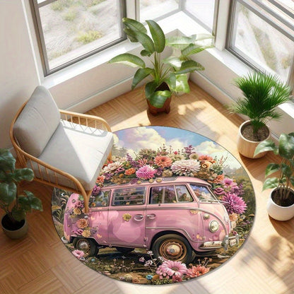 Non-Slip Floral Car Mats for Home and Office - Durable, Stylish Protection