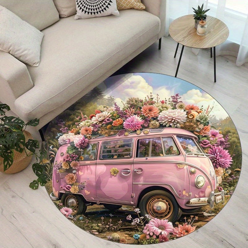 Non-Slip Floral Car Mats for Home and Office - Durable, Stylish Protection