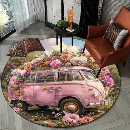 Non-Slip Floral Car Mats for Home and Office - Durable, Stylish Protection