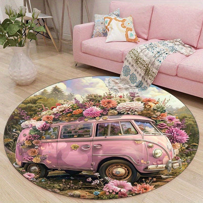 Non-Slip Floral Car Mats for Home and Office - Durable, Stylish Protection