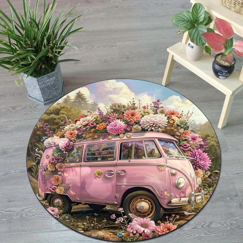 Non-Slip Floral Car Mats for Home and Office - Durable, Stylish Protection