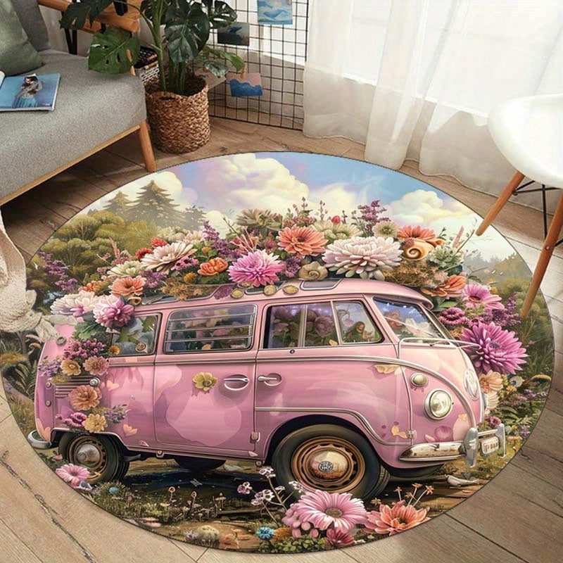 Non-Slip Floral Car Mats for Home and Office - Durable, Stylish Protection