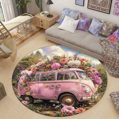 Non-Slip Floral Car Mats for Home and Office - Durable, Stylish Protection