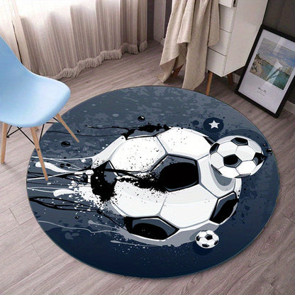 Plush Round Non-Slip Rug for Living Room and Bedroom Comfort