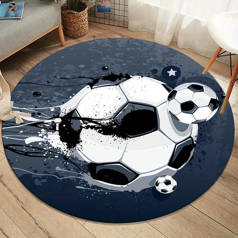 Plush Round Non-Slip Rug for Living Room and Bedroom Comfort