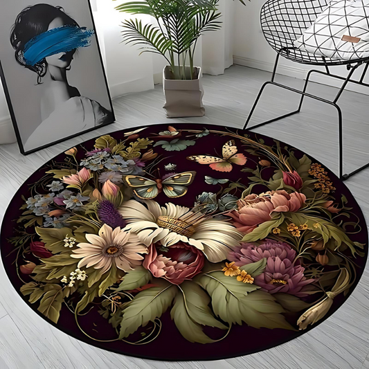 Round Area Rug - Elegant Stylish Design for Home and Office Decor