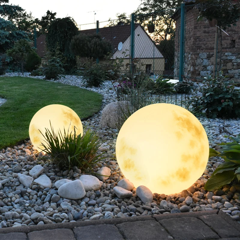 Moon-Shaped LED Garden Light for Outdoor Decor and Pathway Illumination