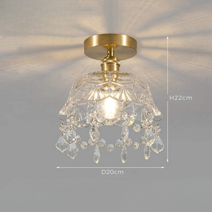 Modern Glass Crystal Ceiling Light for Elegant Home and Office Spaces