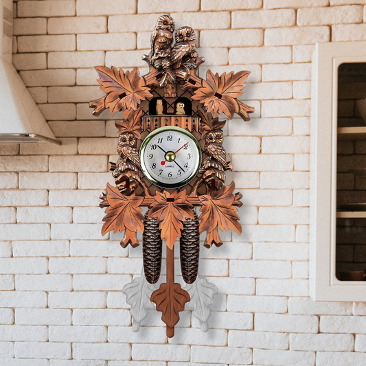 Vintage Wood Forest Wall Clock for Home Decor and Office Style