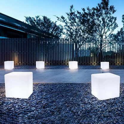 LED Garden Lamp Outdoor – Remote-Controlled Elegant Cubic Patio Lighting